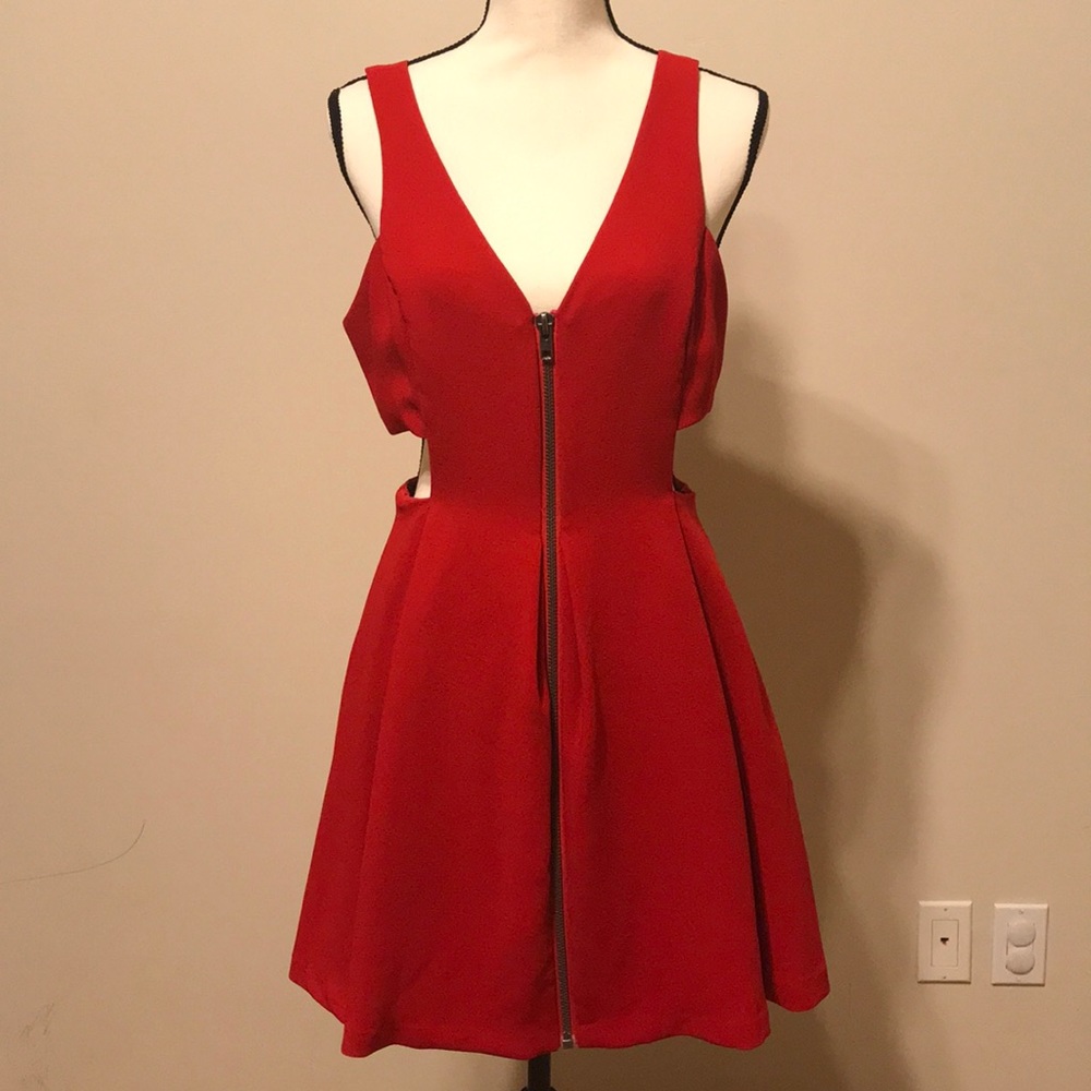 Red BCBG dress